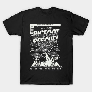 Bigfoot And Aliens Comics T-Shirt